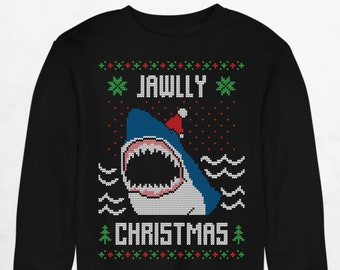 Christmas Shark Baby Shark Inspired Adults Christmas Jumper Sweatshirt 