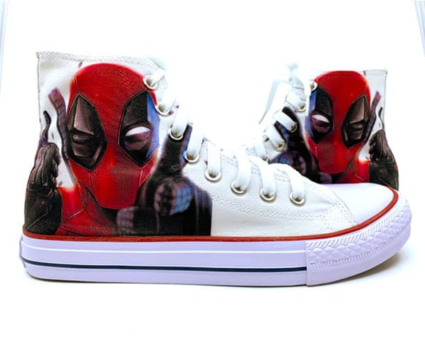 Deadpool Style Yeezy Sneakers Shoes