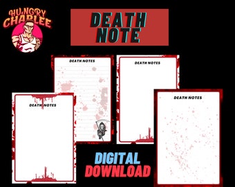 Death Note Printable Etsy