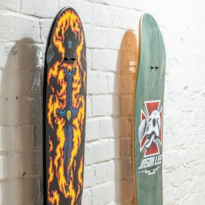 Skateboard Wall Mount, Premium Deck Display, Floating Wall Rack