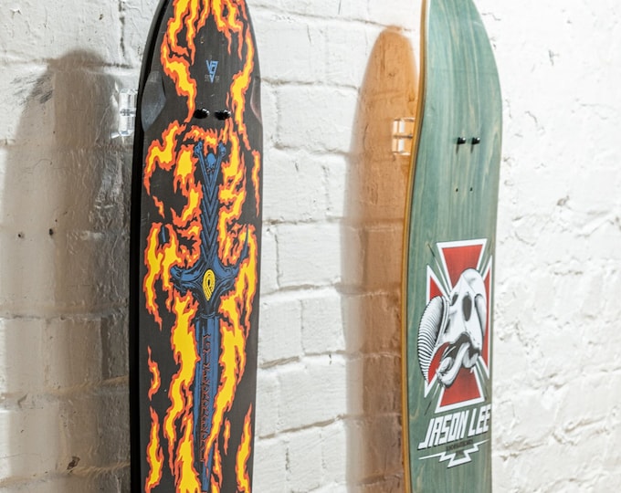 Skateboard Wall Mount, Premium Deck Display, Floating Wall Rack