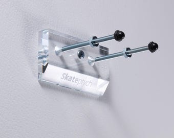 Best Acrylic Skateboard Wall Mount, Clear Floating Skate Deck Display Hanger, Skateboard Holder, Premium Wholesale - Ships from Montreal