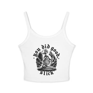 Skeleton Baby Tee | Greyday Aesthetic Crop Top | Underground Rap Goth Tank