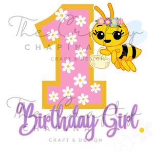 Abejita chiquitita cumpleañera inspirada PNG