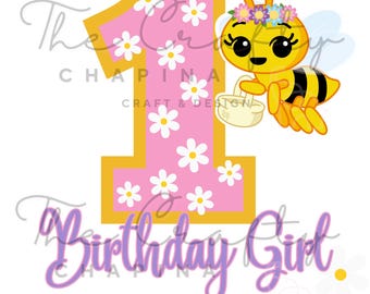 Abejita chiquitita birthday girl inspired PNG