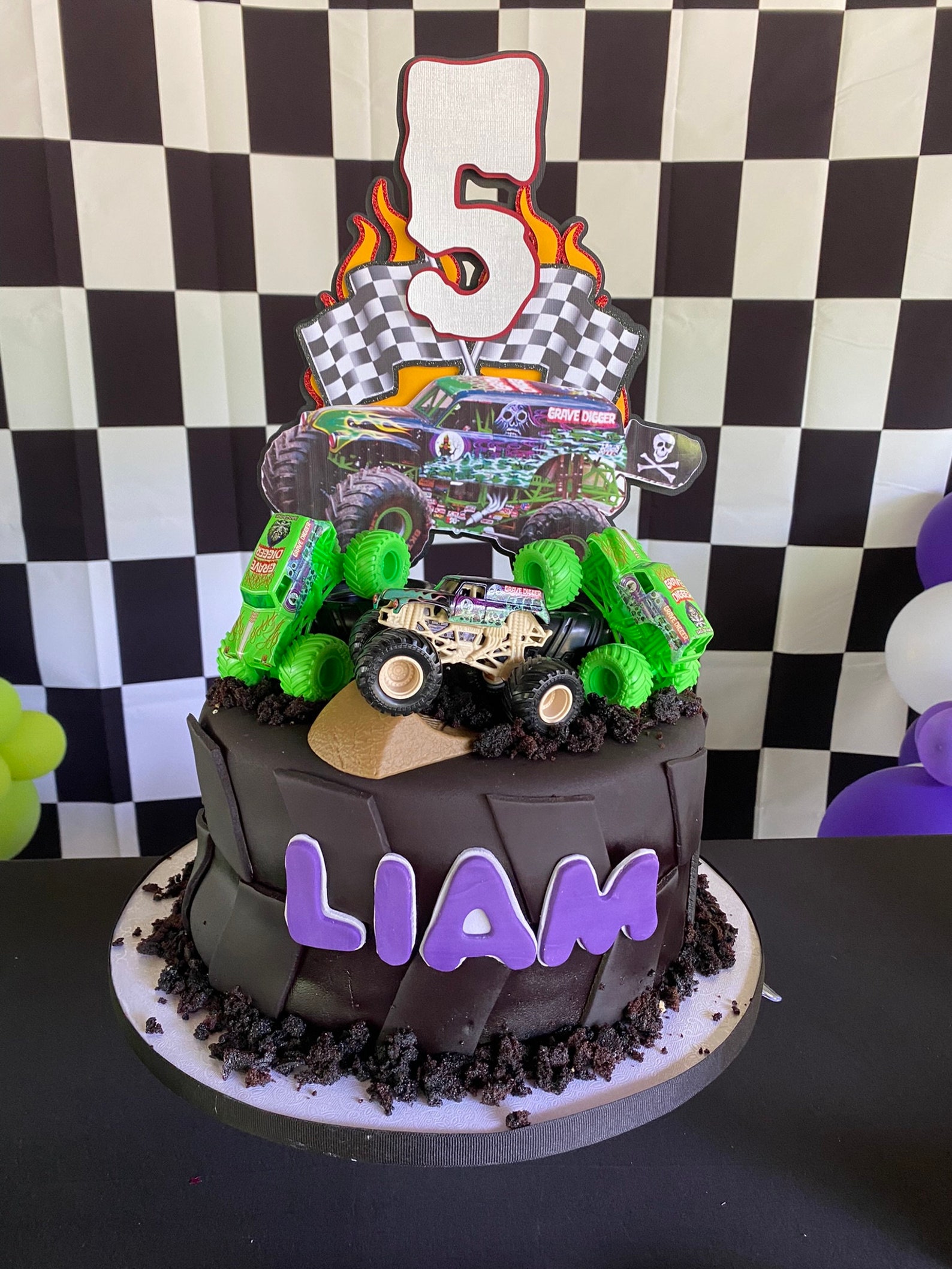 Monster Jam Cake Topper Etsy