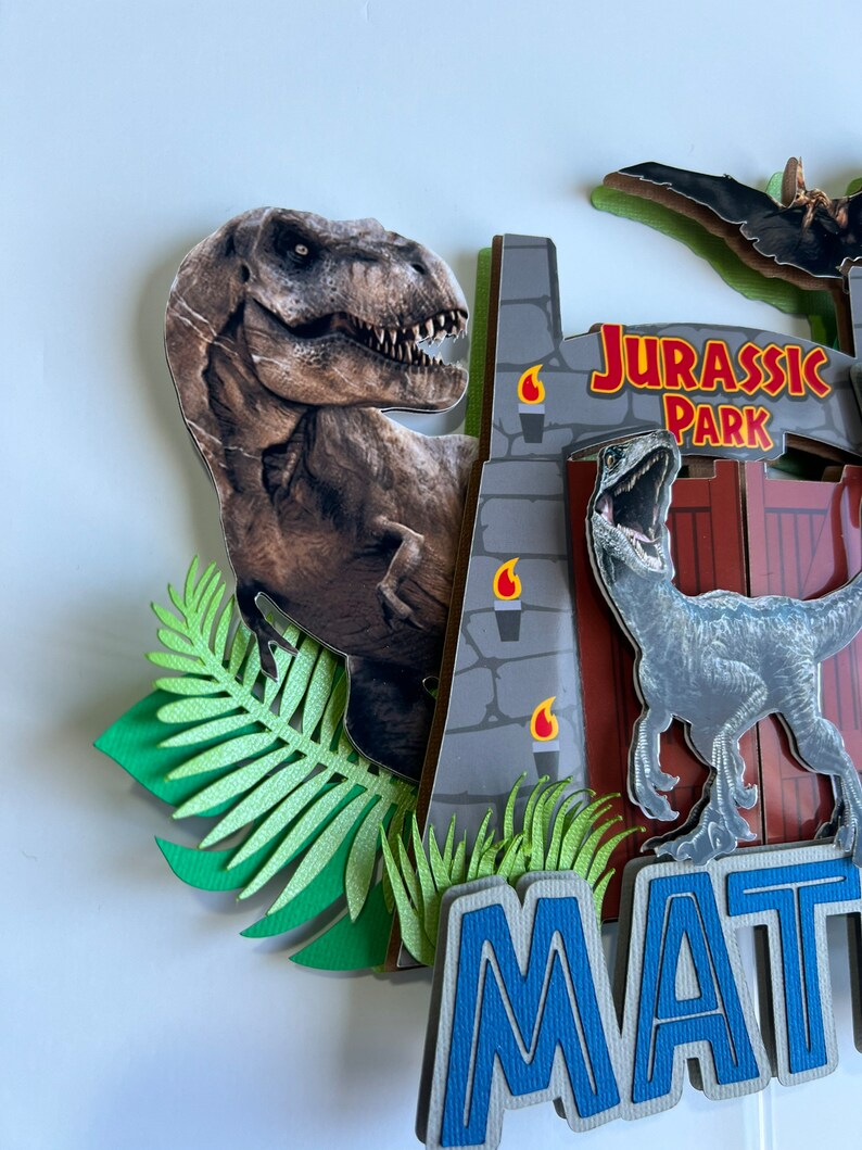 Jurassic Park Cake Topper - Etsy