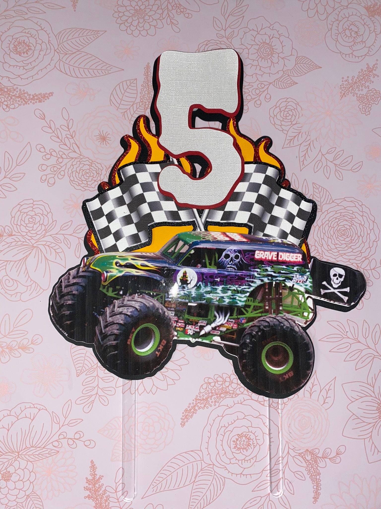 Monster Jam Cake Topper Etsy