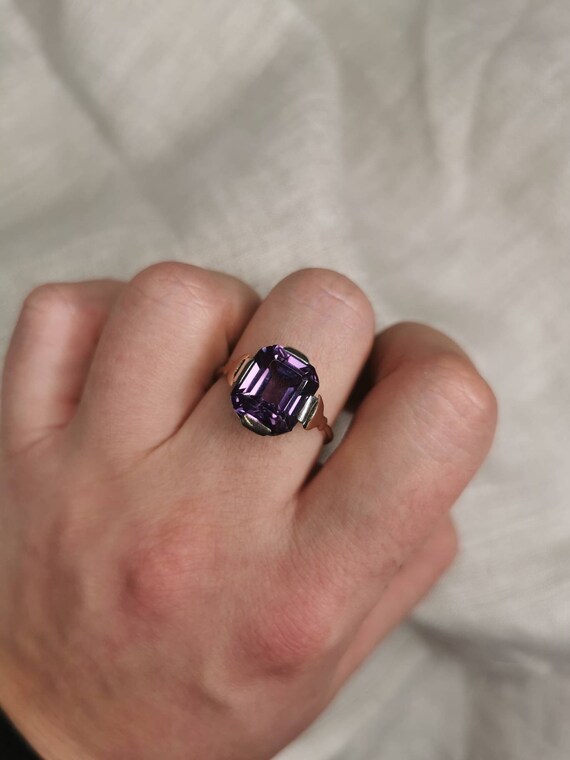 9ct gold statement Amethyst ring - image 5