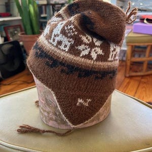 Vintage Peruvian Knit Hat - Etsy display picture 1