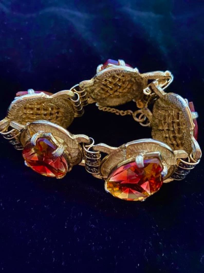 elizabeth morrey mid century modern gold chunky bracelet image 1
