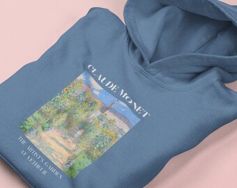 Claude Monet, Monet Sweatshirt, Artists Garden at Vetheuil, Artsy Shirt, Art Apparel, Painting Pullover, Art Lover Gift, Gift for Mom