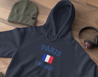 Paris, France, French, Paris Hoodie, France Hoodie, Outdoor Wear, Fleece, Sweats, Sweatshirt, French Flag