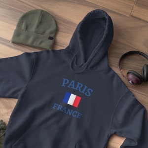 Paris, France, French, Paris Hoodie, France Hoodie, Outdoor Wear, Fleece, Sweats, Sweatshirt, French Flag