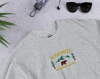 Yosemite Embroidered Sweatshirt, Yosemite Sweatshirt, Yosemite, California, Outdoor, Embroidery, Embroidered Sweatshirt, National Park