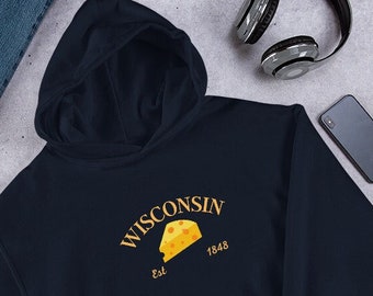 Wisconsin Hoodie, Wisconsin-Themed Hoodie, Cozy Wisconsin Style Sweatshirt, Gift for Wisconsin Native