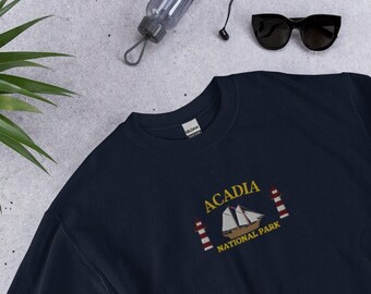 Acadia Embroidered Sweatshirt, Acadia Sweatshirt, Acadia, Maine, Outdoor, Embroidery, Embroidered Sweatshirt, National Park
