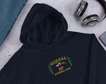 Sequoia National Park Hoodie, Embroidered Sequoia Hoodie, Comfy National Park Inspired Apparel, Perfect Outdoor Adventure Gift