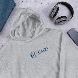 Embroidered Chicago Hoodie, Comfy Chicago Sweatshirt, Ideal Gift for Chicago Enthusiasts, Perfect Gift for Windy City Lovers