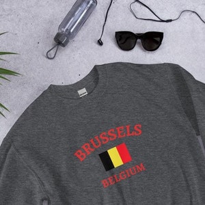 Belgium Sweatshirt, Brussels Sweatshirt, Brussels Belgium, Belgium Flag Sweatshirt, Belgian Culture, Belgium Pride