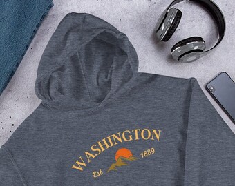 Washington Hoodie, Washington Mountain Hoodie, Washington, Washington Sweatshirt, Cascades