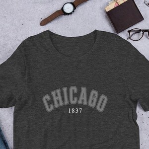 Chicago T-Shirt, Chicago Founded 1837 Shirt, Chicago, Illinois, Chicago Illinois, Retro Graphic Tee, Gift for Chicago Lovers