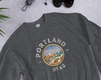 Maine Lighthouse Sweatshirt, Maine, Maine Lighthouse Sweatshirt, Portland Head Lighthouse Shirt, Nautical Gift, Coastal Maine Lighthouse