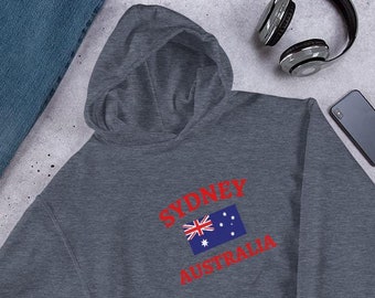 Sudadera con capucha de Sídney (Australia), camiseta con la bandera de Australia, bandera australiana, sudadera de Sídney, sudadera con capucha de Australia, recuerdo de Australia