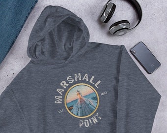 Maine Lighthouse Hoodie, Maine, Maine Lighthouse Hoodie, Marshall Point Lighthouse Shirt, Nautical Gift, Coastal Maine Lighthouse Hoodie
