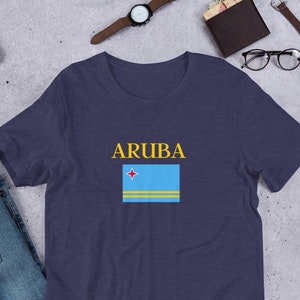 Aruba T-Shirt, Aruba Island Tee, Aruba Lovers Gift, Aruba Flag T-Shirt, Beach Trip Souvenir