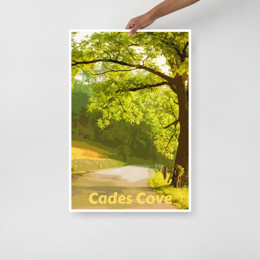 Cades Cove Poster Smoky Mountains Print Great Smoky Etsy