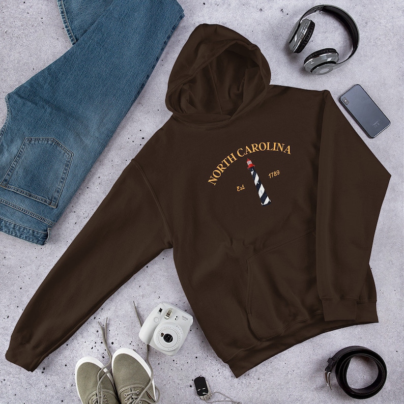 North Carolina Hoodie, Lighthouse Hoodie, Comfy North Carolina Lighthouse Hoodie, North Carolina Sweatshirt