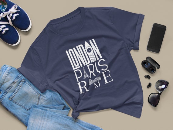 London, Paris, Rome, City, Cities, Europe, T-Shirt, London Shirt, Paris Shirt, Rome Shirt