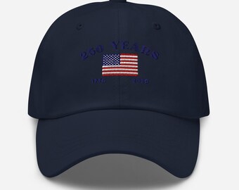 アメリカ合衆国建国250周年記念刺繍入りキャップ、独立記念日の愛国心