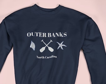 Outer Banks, North Carolina, Hatteras, Nags Head, Carolina Sweatshirt, Outer Banks Sweats, Beach Fleece, North Carolina Sweatshirt, OBX