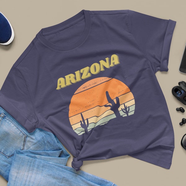 Arizona Southwest T-Shirt, Arizona Shirt, Arizona Desert Vintage, Desert Travel Tee, Road Trip Top, , Cactus Shirt, Arizona Gifts, AZ gift