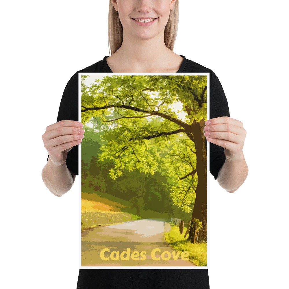 Cades Cove Poster Smoky Mountains Print Great Smoky Etsy