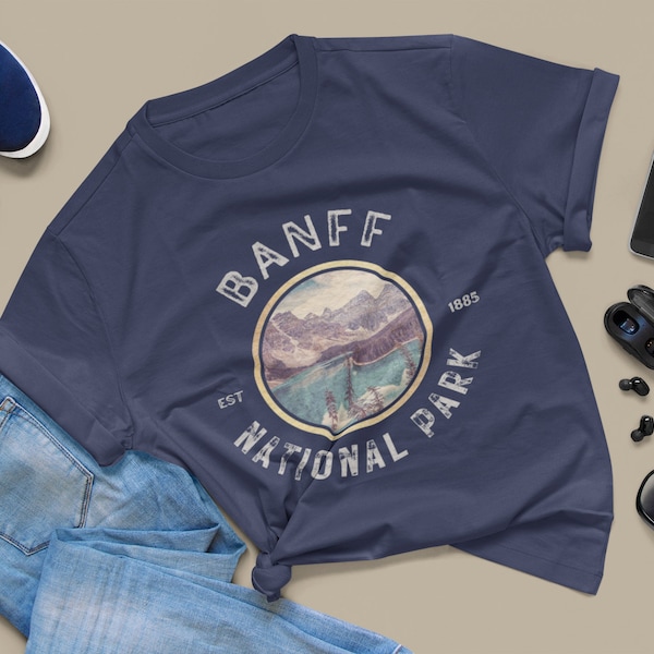 Parc national Banff, T-shirt Banff, chemise Canada, Alberta, Banff, lac Moraine, tee Banff, t-shirt canada travel, t-shirt Alberta