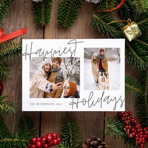 Happiest Holidays Cards, Custom Christmas Cards, Personalized Cards, Holiday Cards, Holiday Photo Cards, Christmas Cards, Cute Post Cards