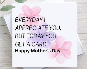 Funny Mother's Day Card: Personalized Floral Gift for Mom