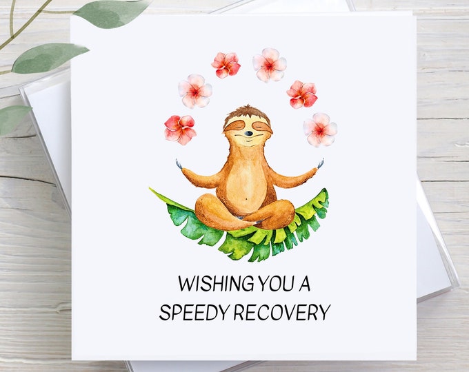Wishing You A Speedy Recovery Card, Funny Get Well Soon Card, Personalized Greeting Card, Custom Card, Sympathy Card, Encouragement Gift