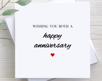 Custom Anniversary Card for Couples, Handwritten Font