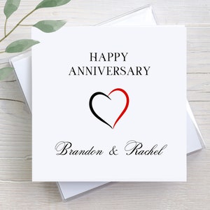 Anniversary Card For Couples, Personalized Anniversary Gift, Custom Greeting Card, Anniversary Gift For Friends, Custom Anniversary Card