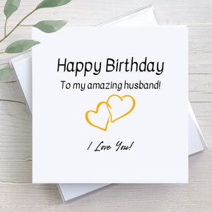 Birthday Gift For Him , Personalized Card, Card For Husband, Custom Greeting Card, Personalized Gift, Custom Birthday Card, Keepsake Card