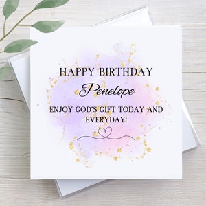 Religious Card For Friend, Religious Birthday Card, Custom Greeting Card, Personalized Card, Gift For Her, Christian Card, Personalized Gift