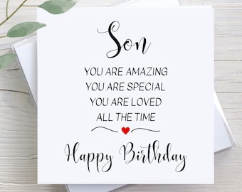 Custom Birthday Card From Mom, Gift For Son, Custom Greeting Card, Personalized Gift, Custom Gift, Personalized Card For Son, Custom Card