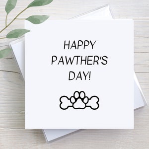 Personalized &#39;Pawther&#39;s Day&#39; Card: Gift From Dog