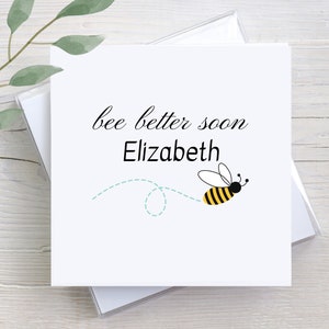 Bee Get Well Card: Personalized Encouragement Gift