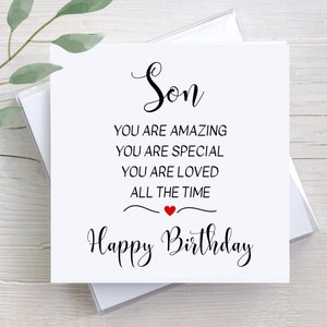 Custom Birthday Card From Mom, Gift For Son, Custom Greeting Card, Personalized Gift, Custom Gift, Personalized Card For Son, Custom Card