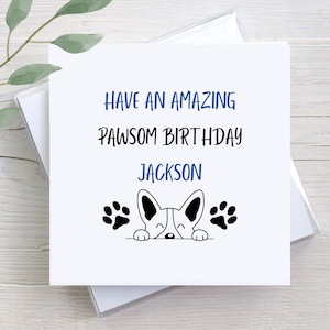 Personalized Greeting Card, Birthday Card From Dog, Dog Dad Card, Gift From Dog, Personalized Dog Birthday Card, Custom Greeting Card